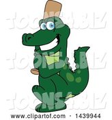 Vector Illustration of a Cartoon Alligator Mascot Holding a Baseball Bat by Mascot Junction