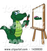 Vector Illustration of a Cartoon Alligator Mascot Painting by Mascot Junction