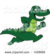 Vector Illustration of a Cartoon Alligator Mascot Running by Mascot Junction