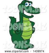 Vector Illustration of a Cartoon Alligator Mascot with Hands on His Hips by Mascot Junction