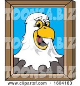 Vector Illustration of a Cartoon Bald Eagle Mascot Portrait by Mascot Junction