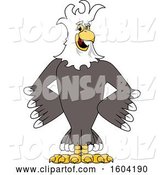 Vector Illustration of a Cartoon Bald Eagle Mascot with a Mohawk by Mascot Junction