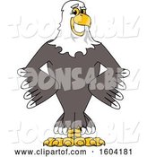 Vector Illustration of a Cartoon Bald Eagle Mascot with Hands on His Hips by Mascot Junction