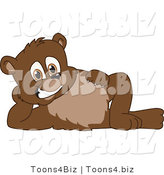 Vector Illustration of a Cartoon Bear Mascot Reclined by Mascot Junction