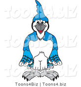 Vector Illustration of a Cartoon Blue Jay Mascot by Mascot Junction