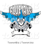 Vector Illustration of a Cartoon Blue Jays Mascot Logo by Mascot Junction