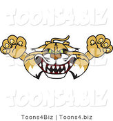 Vector Illustration of a Cartoon Bobcat Mascot Lurching Forward by Mascot Junction