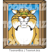 Vector Illustration of a Cartoon Bobcat Mascot Portrait by Mascot Junction