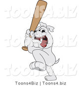 Vector Illustration of a Cartoon Bulldog Mascot Holding a Baseball Bat by Mascot Junction