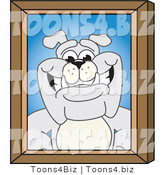 Vector Illustration of a Cartoon Bulldog Mascot Portrait by Mascot Junction