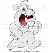 Vector Illustration of a Cartoon Bulldog Mascot Running by Toons4Biz