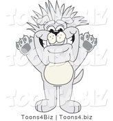 Vector Illustration of a Cartoon Bulldog Mascot with Spiked Hair by Mascot Junction