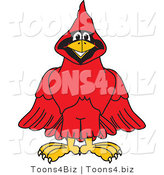 Vector Illustration of a Cartoon Cardinal Mascot by Mascot Junction