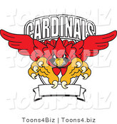 Vector Illustration of a Cartoon Cardinals Mascot Logo by Mascot Junction