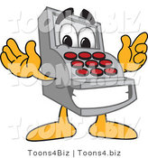 Vector Illustration of a Cartoon Cash Register Mascot by Mascot Junction