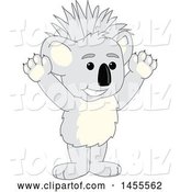 Vector Illustration of a Cartoon Cheering Koala Bear Mascot with a Mohawk by Mascot Junction