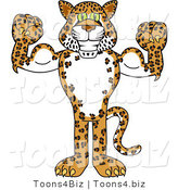 Vector Illustration of a Cartoon Cheetah Mascot Flexing by Mascot Junction