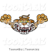 Vector Illustration of a Cartoon Cheetah Mascot Lurching Forward by Toons4Biz