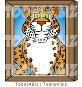 Vector Illustration of a Cartoon Cheetah Mascot Portrait by Mascot Junction