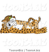 Vector Illustration of a Cartoon Cheetah Mascot Reclined by Mascot Junction