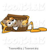 Vector Illustration of a Cartoon Chocolate Mascot Resting His Head on His Hand by Mascot Junction