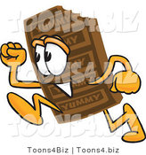 Vector Illustration of a Cartoon Chocolate Mascot Running by Mascot Junction