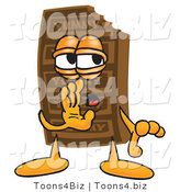 Vector Illustration of a Cartoon Chocolate Mascot Whispering and Gossiping by Mascot Junction