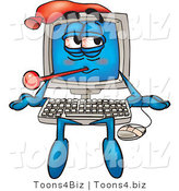Vector Illustration of a Cartoon Computer Mascot by Mascot Junction