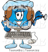 Vector Illustration of a Cartoon Computer Mascot by Toons4Biz