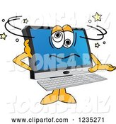 Vector Illustration of a Cartoon Confused PC Computer Mascot by Toons4Biz