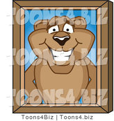 Vector Illustration of a Cartoon Cougar Mascot Character Portrait by Mascot Junction