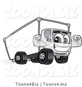 Vector Illustration of a Cartoon Delivery Truck Mascot Flexing by Mascot Junction