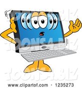 Vector Illustration of a Cartoon Dizzy PC Computer Mascot by Toons4Biz