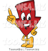 Vector Illustration of a Cartoon down Arrow Mascot Pointing Upwards by Mascot Junction