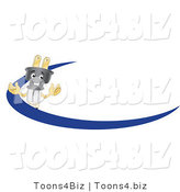 Vector Illustration of a Cartoon Electric Plug Mascot Logo with a Blue Dash by Mascot Junction