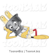 Vector Illustration of a Cartoon Electric Plug Mascot Reclined by Mascot Junction