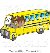 Vector Illustration of a Cartoon Falcon Mascot Character Bus Driver by Mascot Junction