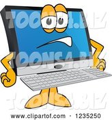 Vector Illustration of a Cartoon Frustrated PC Computer Mascot by Mascot Junction