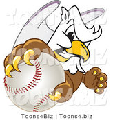 Vector Illustration of a Cartoon Griffin Mascot Grabbing a Baseball by Mascot Junction