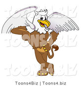 Vector Illustration of a Cartoon Griffin Mascot Leaning by Mascot Junction
