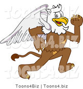Vector Illustration of a Cartoon Griffin Mascot Running by Mascot Junction