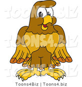 Vector Illustration of a Cartoon Hawk Mascot Character by Mascot Junction