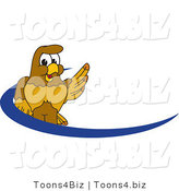 Vector Illustration of a Cartoon Hawk Mascot Character Dash Logo by Mascot Junction