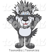Vector Illustration of a Cartoon Husky Mascot with Spiked Hair by Mascot Junction
