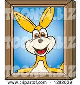 Vector Illustration of a Cartoon Kangaroo Mascot Portrait by Mascot Junction