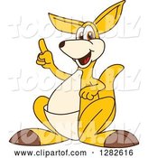 Vector Illustration of a Cartoon Kangaroo Mascot with an Idea by Mascot Junction