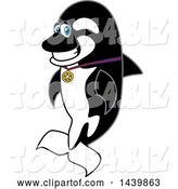 Vector Illustration of a Cartoon Killer Whale Orca Mascot Wearing a Sports Medal by Mascot Junction