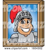 Vector Illustration of a Cartoon Knight Mascot Portrait by Mascot Junction