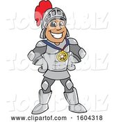 Vector Illustration of a Cartoon Knight Mascot Wearing a Sports Medal by Mascot Junction