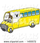 Vector Illustration of a Cartoon Koala Bear Mascot Driving a Bus by Mascot Junction